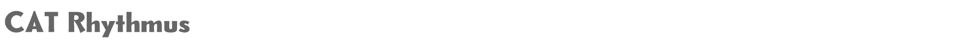 Sample characters CAT Rhythmus Font